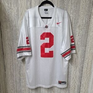 Nike Ohio State Buckeyes White Road Game Football Jersey Number 2 Mens XL
